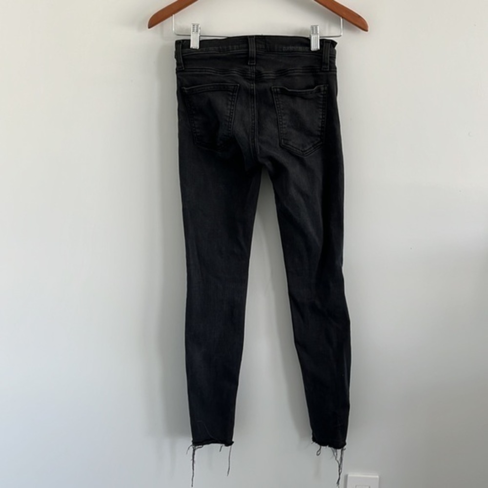 Current Elliott The stiletto jeans black denim low waist skinny cropped - Picture 5 of 9